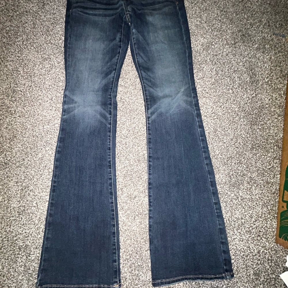 American Eagle Outfitters Blue Flare Wide Leg Jeans